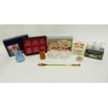 Box of assorted ceramics including a Royal Doulton Reflection pattern part-tea service, Wedgwood