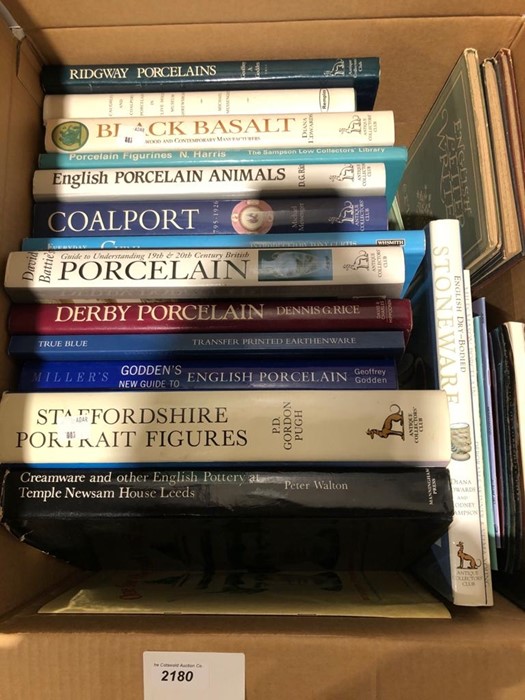 Quantity of books on collecting porcelain to include:-  Rice, G Dennis  "Derby Porcelain" Pugh,