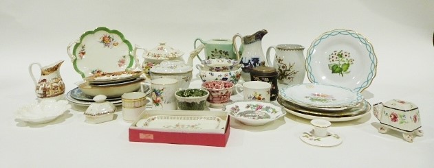 Assorted ceramics including an ironstone jug, an early Victorian teapot, a Wedgwood jug, etc. (2 - Image 2 of 2