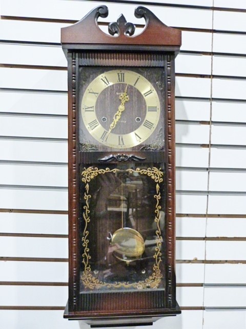 Modern wall clock and a quantity of white dinnerware (2 boxes)