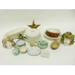 Assorted ceramics including an ironstone jug, an early Victorian teapot, a Wedgwood jug, etc. (2
