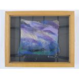 Beverley Fry (20th century) Abstract  Picture in felt, signed lower right on the mount, 26 x 34cm