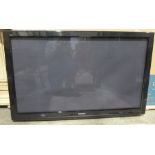 Very large Panasonic flatscreen television, 55 inch in a Samsung television 55" box