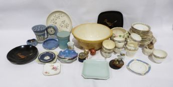 Five boxes of mixed ceramics and kitchenware to include T.G.Green mixing bowl, James Kent green