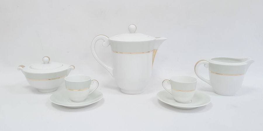 Limoges 'A.Vignaud' part tea and coffee service including a coffee pot and cover, a two-handled