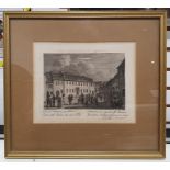 Assorted pictures and prints including a print of Surrey Cricket Ground, two engravings marked