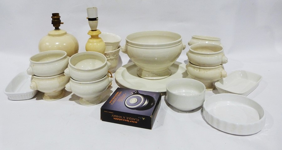 Assorted white dinnerware, assorted collectables, pewter tankards, etc (3 boxes) - Image 2 of 3