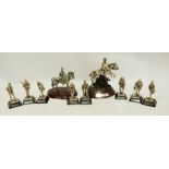 Quantity of Royal Hampshire Art Foundry silver coloured metal figures of assorted regiments and