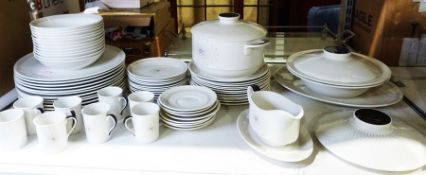 Royal Doulton 'Morning Star' part dinner service comprising 12 dinner plates, 12 bowls, 12 side