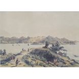 After Porget Lithograph scene of Hong Kong together with two further (3)