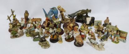 Quantity of resin and ceramic models of birds and animals to include Leonardo, World of Beatrix