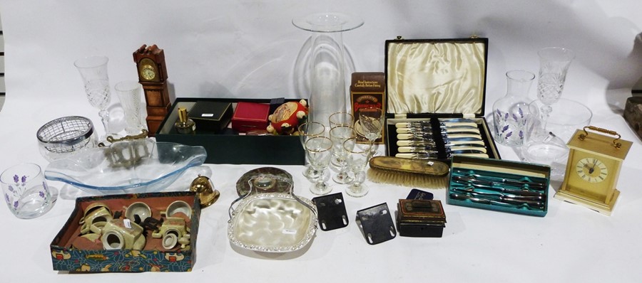 Vintage toys to include a spinning top, a slinky, a globe, cigarette cards, Etch-a-Sketch in