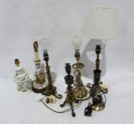 Seven assorted table lamps (1 box)