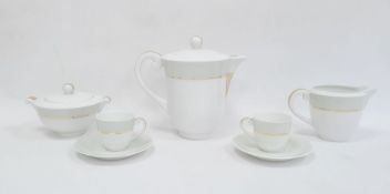 Limoges 'A.Vignaud' part tea and coffee service including a coffee pot and cover, a two-handled