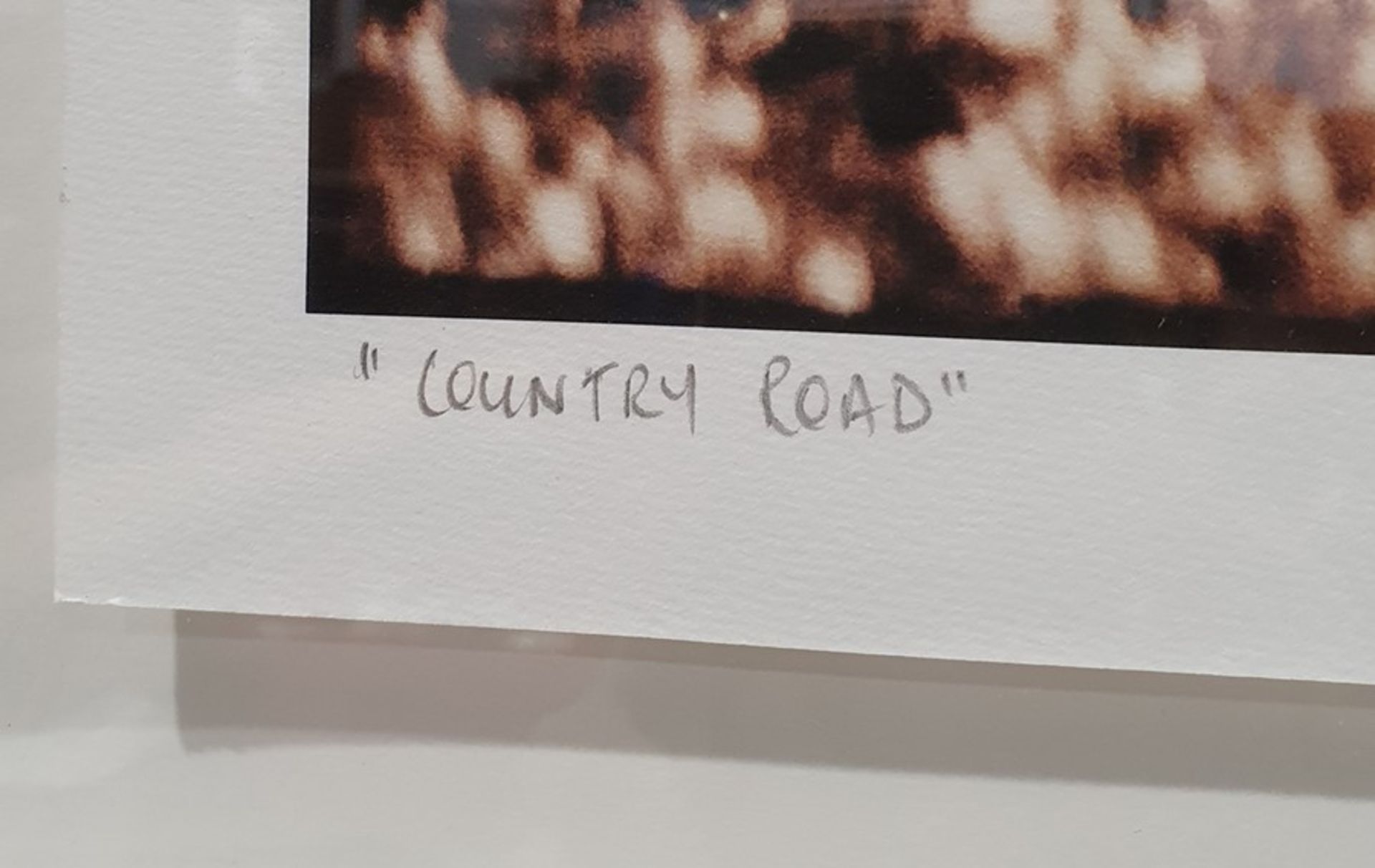Photographic print titled 'Country Road' and signed indistinctly in pencil 'Martin(?)', 48cm x 70cm - Image 4 of 4