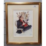 Four limited edition humorous prints, titled, numbered and signed indistinctly in pencil, all framed