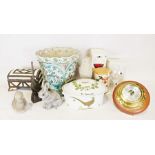 Two boxes of assorted china and glassware to include Royal Worcester "Bacchanal" part dinner