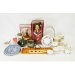 Three boxes of assorted china and household items to include a Royal Albert 'Memory Lane' part
