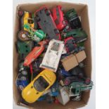 Two boxes of assorted cars to include Matchbox Superkings, Corgi, etc