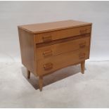Mid century modern chest of three drawers, 79cm x 69cm
