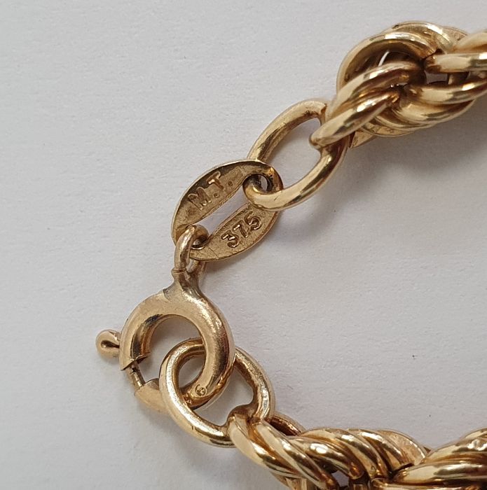 **** WITHDRAWN **** 9ct gold ropetwist bracelet, approx. 3.5g **** WITHDRAWN**** - Image 2 of 2