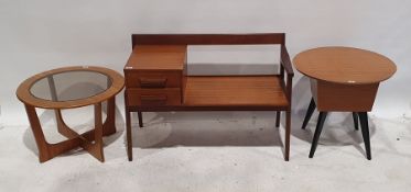 Mid century modern furniture to include telephone table, a coffee table and a sewing table (3)