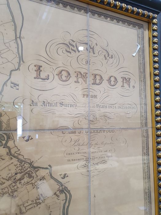 **** WITHDRAWN ***** Reproduction C & J Greenwood  'Map of London from an actual survey made in - Image 3 of 24