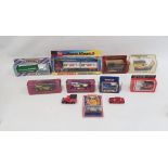 Assorted boxed models including Superkings Matchbox Scammell Crusader container truck, Britains