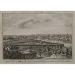 Two 18th century engraved views of Paris, one engraved from Moore's New and Complete Collection of