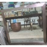 ***** WITHDRAWN ***** Modern square mirror in grey painted frame, 90cm x 90cm ****WITHDRAWN *****
