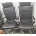 Pair of Dauphin office swivel chairs (2)