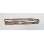 Long silver-coloured belcher link guard chain, approx 35g  Condition ReportAdditional photos