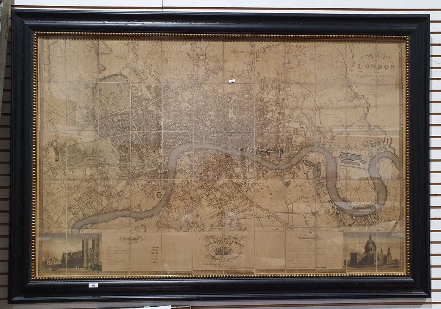 **** WITHDRAWN ***** Reproduction C & J Greenwood  'Map of London from an actual survey made in - Image 2 of 24