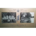 Framed photograph 'Jesus Coll. 4th May Boat 1948' Cambridge boat race with photographs, framed