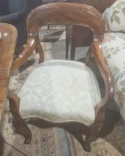 Five assorted balloon-back chairs including one carver (5)