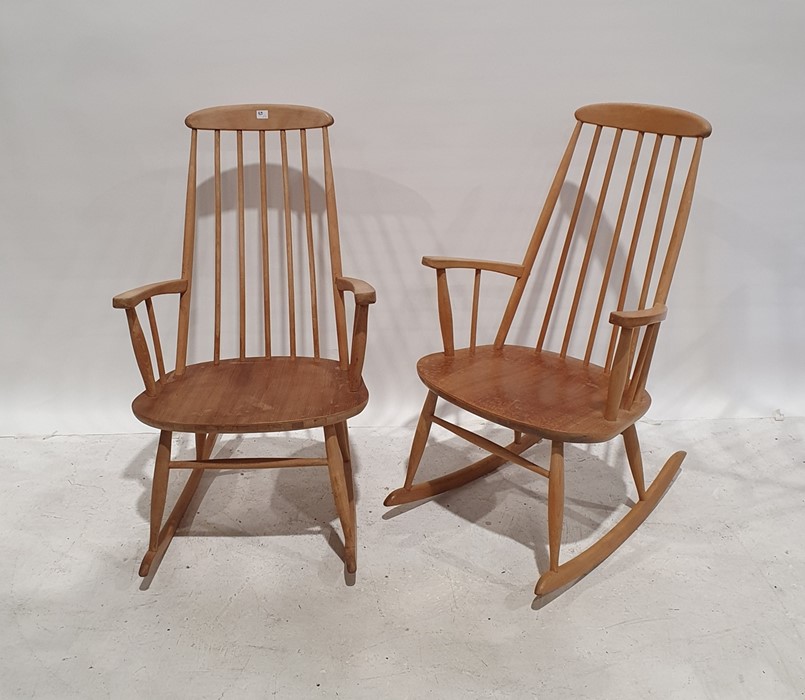 Pair of stickback rocking chairs (2)