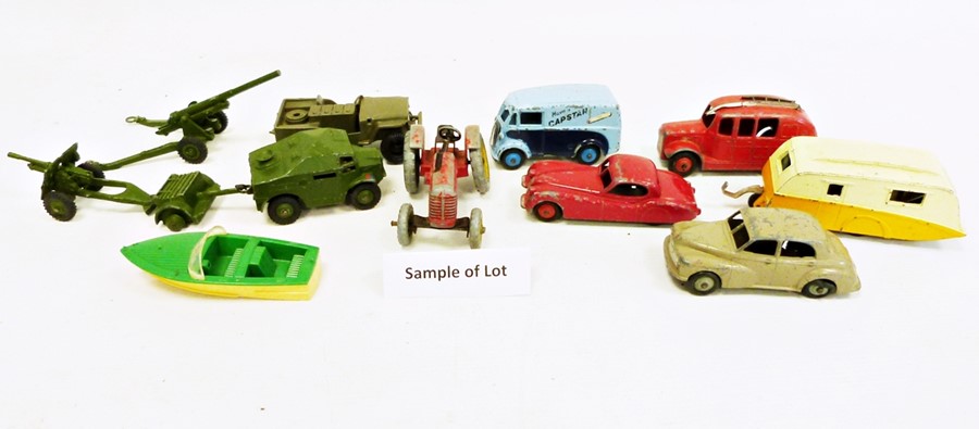 Principally Dinky model vehicles to include Studebaker No.169, Morris 10 CWT van, Commer pick up