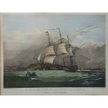 After N Condy Engraving "HMS Malabar Leaving Harbour", signed in pencil by Geoffrey Garnier, the