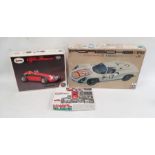Assorted model kit cars to include Tamiya, Porsche 910, Carrera 10, 1:12 identical scale and two