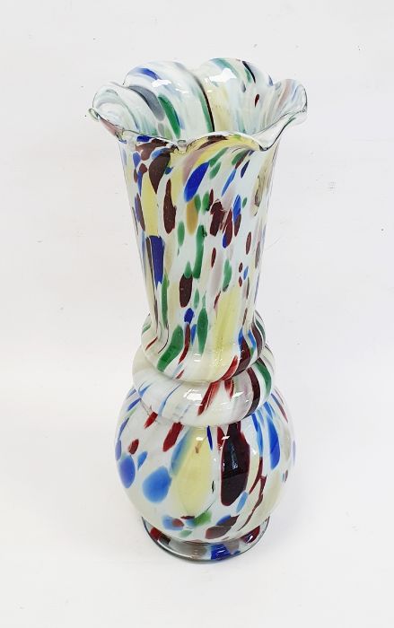 Large 1960's Murano glass "End of Day" spatter vase (37cm) - Image 3 of 3