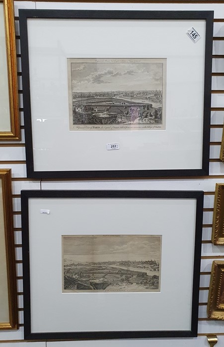 Two 18th century engraved views of Paris, one engraved from Moore's New and Complete Collection of - Image 3 of 4