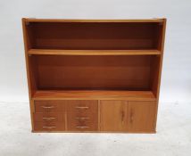 Teak table-top office unit, stamped to back 'Royal, Made in Sweden, Golden', with loose paper