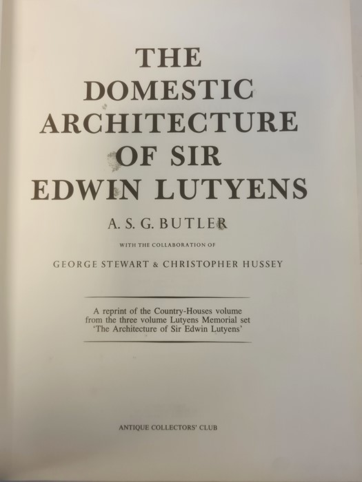 Butler A.S. G. " The Domestic Architecture of Edwin Lutyens" The Antique Collectors Club, numerous - Image 6 of 7