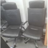 Pair of Dauphin office swivel chairs (2)