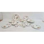 Quantity Royal Worcester 'Evesham' pattern oven to tableware to include flan dishes and covered