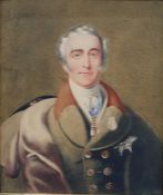 British school - 19th century Watercolour Half-length portrait of Arthur Wellesley, 1st Duke of