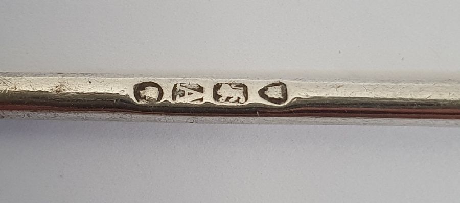 Scottish Georgian silver teaspoon by William Marshall, Edinburgh 1807, a George IV silver fiddle - Image 4 of 8