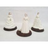 Three Coalport Royal Brides to include 'Queen Victoria', 'Queen Mary' and 'Princess Alexandra' (with