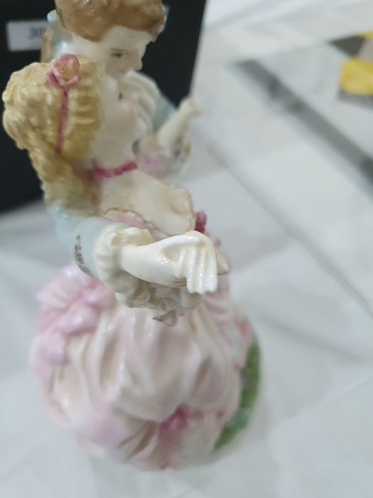 Collection of four Royal Worcester figurines to include 'Flirtation', 'The Tryst', 'The Proposal' - Image 21 of 22