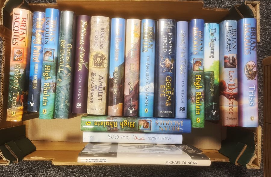 Large quantity of fantasy novels to include Eoin Colfer, Stuart Paul and Riddell Chris, Michael